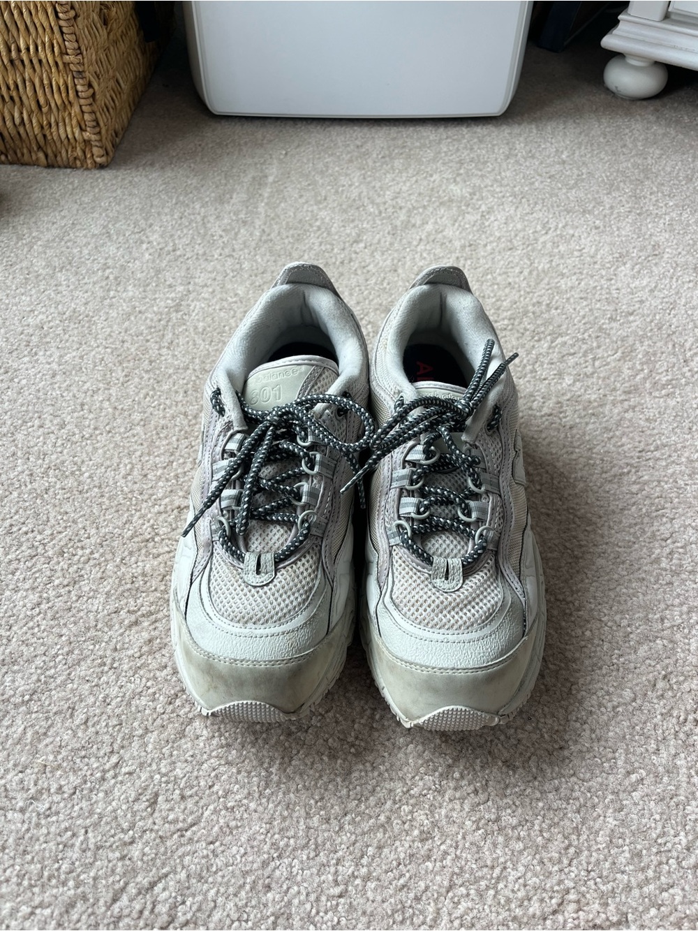 New Balance 801 Light Gray Athletic Sneakers